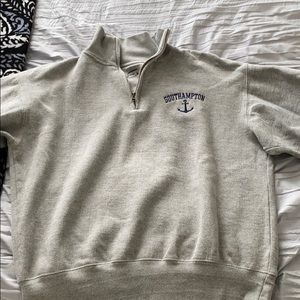 Grey Southhampton Zip Up Crewneck